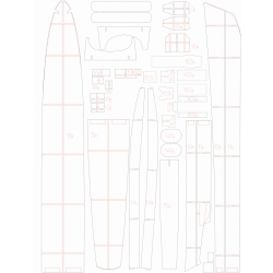 Torpedoboot T-13 - laserowo wycięte elementy