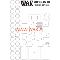 Sherman III (M4A2) - laserowo wycięte części