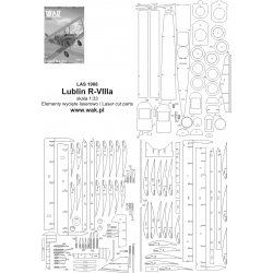 Lublin R-VIIIa - laserowo wycięte części
