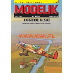 Fokker D.XXI (Holandia) + laserowo wycięte części